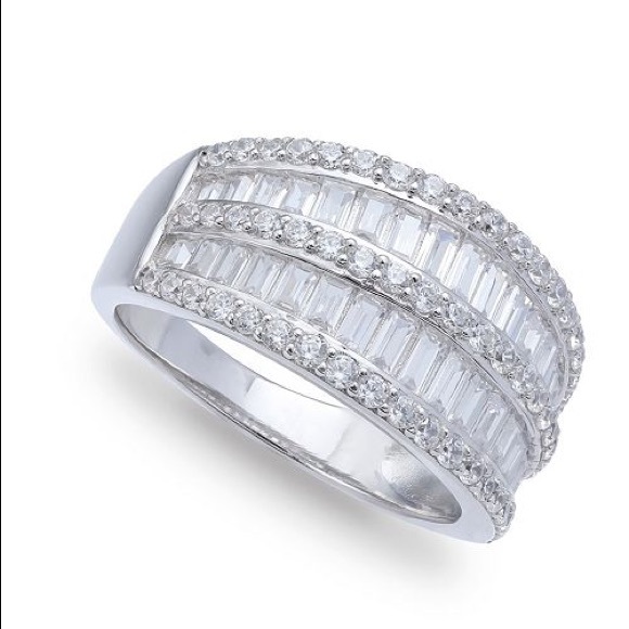 💃🏻HP💃🏻💎NEW💎TRIPLE ROW STERLING SILVER RING💎 - Picture 2 of 4